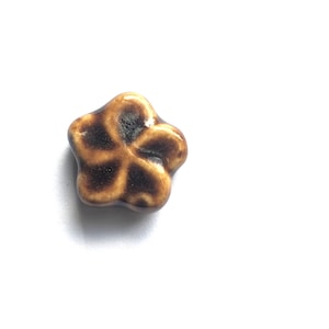 Vintage Ceramic Brown Pinwheel Flower