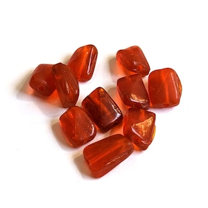 Vintage Orange Glass Twisted Rectangles