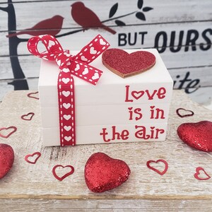 Valentine Mini Book Stack/Love Is In The Air/Hearts/Tiered Tray Decor