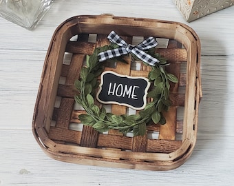 mini tobacco basket Mini Tobacco Basket Decor /Farmhouse/Rae Dunn/Buffalo check/Home/ A  BayCountry Original Design