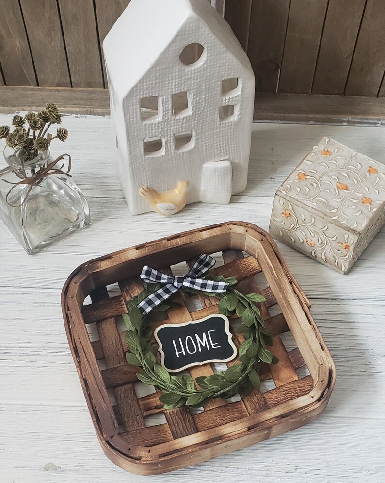 Mini Tobacco Basket Decor /farmhouse/rae Dunn/buffalo Etsy