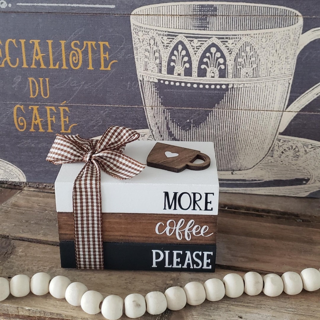 Coffee Mini Book Stack/coffee Bar/tiered Tray Decor/everyday Decor ...