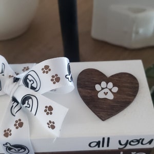 Dog Mini Book Stack/dog Lovers/paw Prints/fur Babies/gift for Pet Lover ...