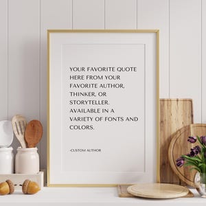 Custom Quote Print Wall Art, Personalised Text Print, Custom Typography Poster Gift