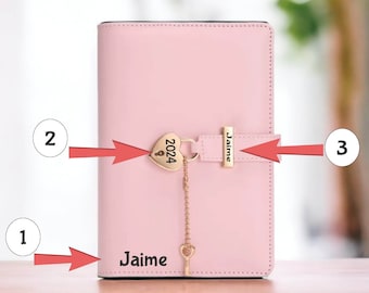 Diary with Lock and Key for Girls & Women - Engraved diary with lock and key - Back to school Gift - Lock and key journal - Niece Gift