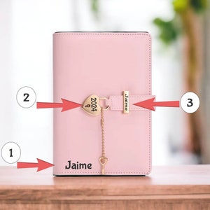 Diary with Lock and Key for Girls & Women - Engraved diary with lock and key - Journal with lock - Lock and key journal - Niece Gift