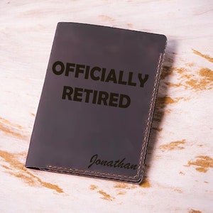 Retirement Gift-Laser engraved golf scorecard holder- Golf scorecard holder and yardage book - Gift for him