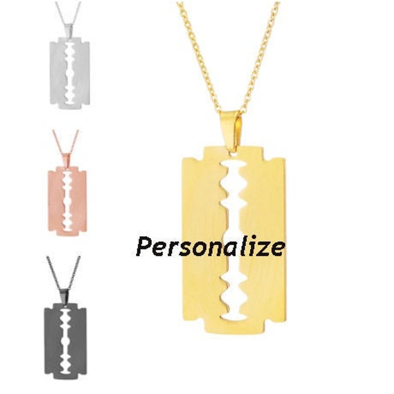 Razor Blade Necklace - Etsy