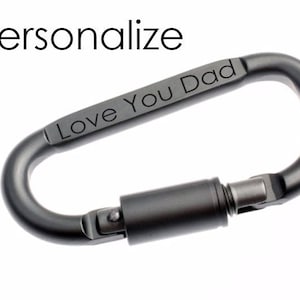 Carabiner Engraved Carabiner Large Carabiner Keychain Personalized Large Carabiner Keychain Custom Name Carabiner Coordinates Carabiner -PL