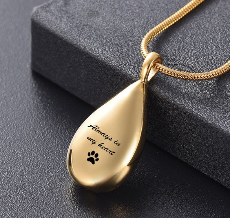 Teardrop Urn Necklace Pet Loss Dog Loss Pet Keepsake Etsy Canada