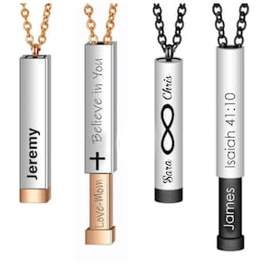 3D Hidden Message Necklace Secret Message Necklace For Him or Her