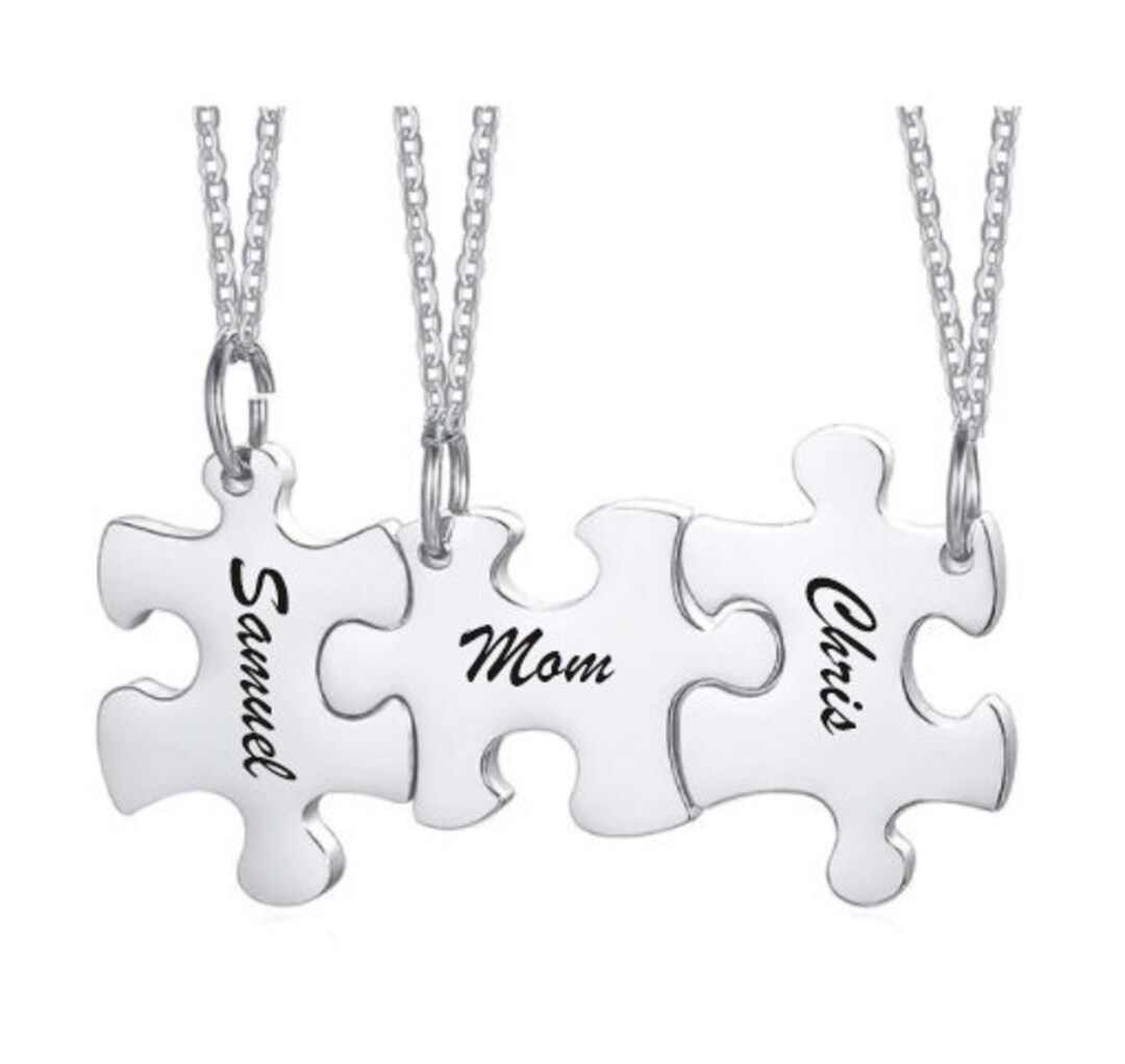 Family puzzle piece necklace Outlet