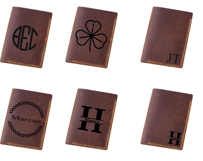 Personalized Leather golf scorecard holder and yardage book, 100% Full grain leather scorecard holder