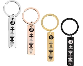 Custom Spotify Code Keychains, Personalized Spotify Keychains , Scannable Spotify Code Keyrings , Engraved Spotify Song Code Keychains