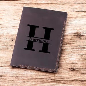 Leather Golf scorecard holder and yardage book - Lase engraved golf scorecard holder