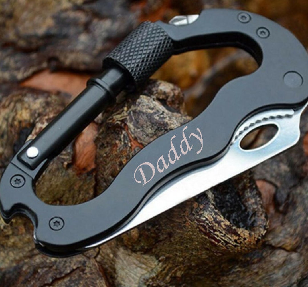 Engraved Carabiner 5 in 1 Multifunctional Knife Climbing Carabiner