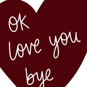 Ok, love you bye | Olivia Dean inspired | music print | wall print | song lyrics