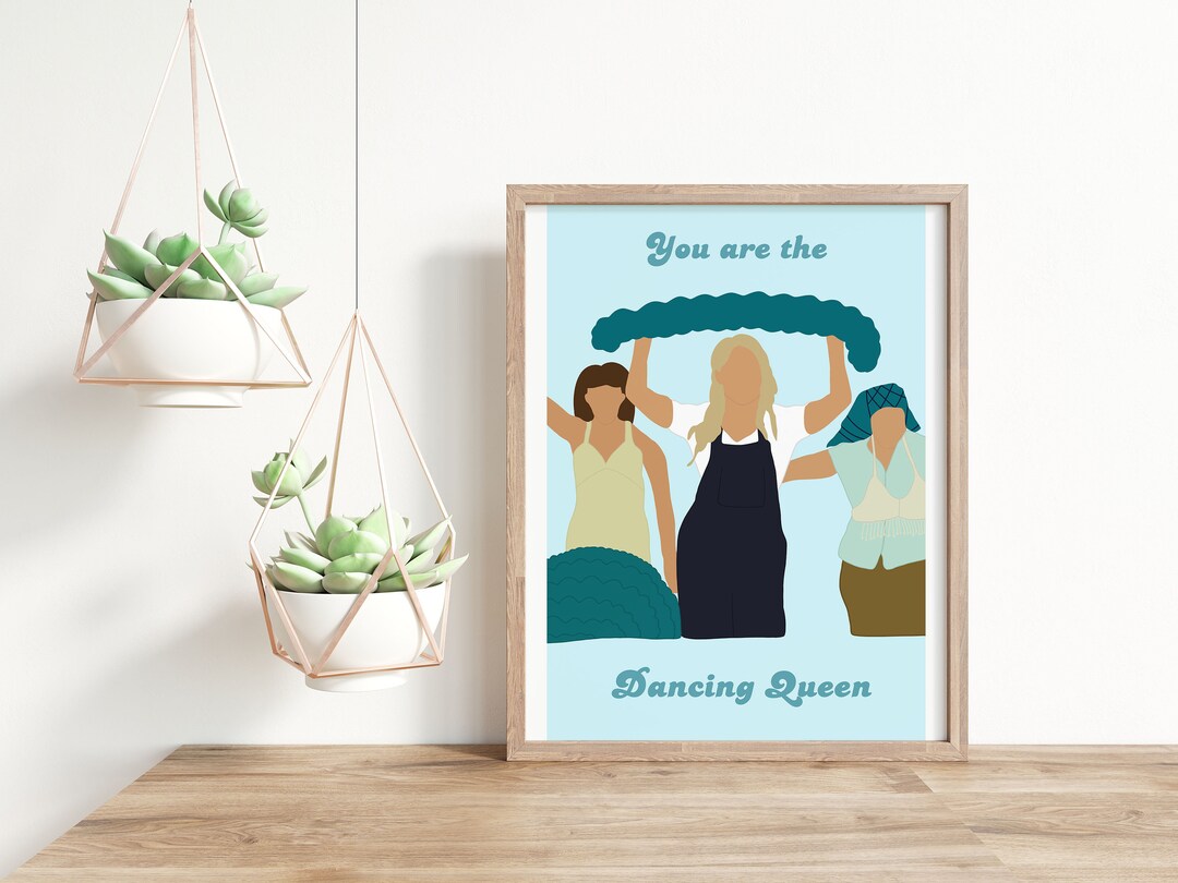 Dancing Queen Lyrics A4 Wall Print | Mamma Mia Inspired - Etsy