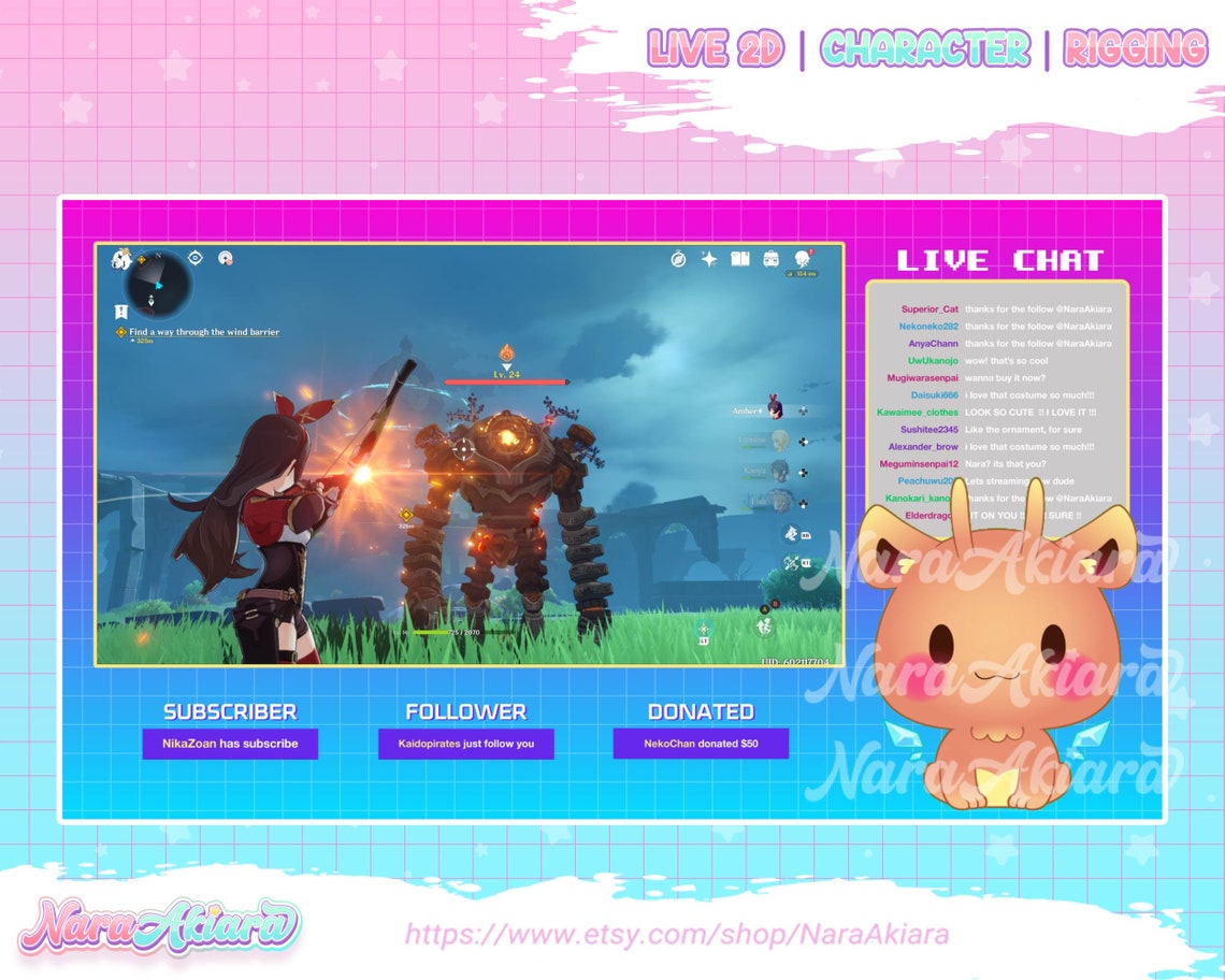 Vtuber Commission Giraffe Pet Vtuber Animal Vtuber Chibi - Etsy