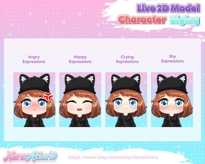 Chibi Vtuber Cute Brown Hair Vtuber Vtuber Model Vtuber Etsy Australia