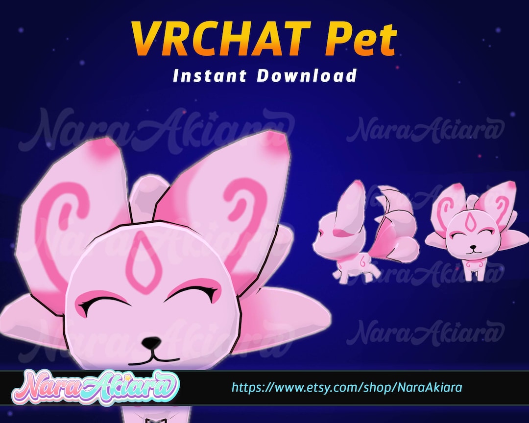 Vrchat Pet Kitsune Fox Vrchat Pet Vrchat Avatar Vrchat Etsy