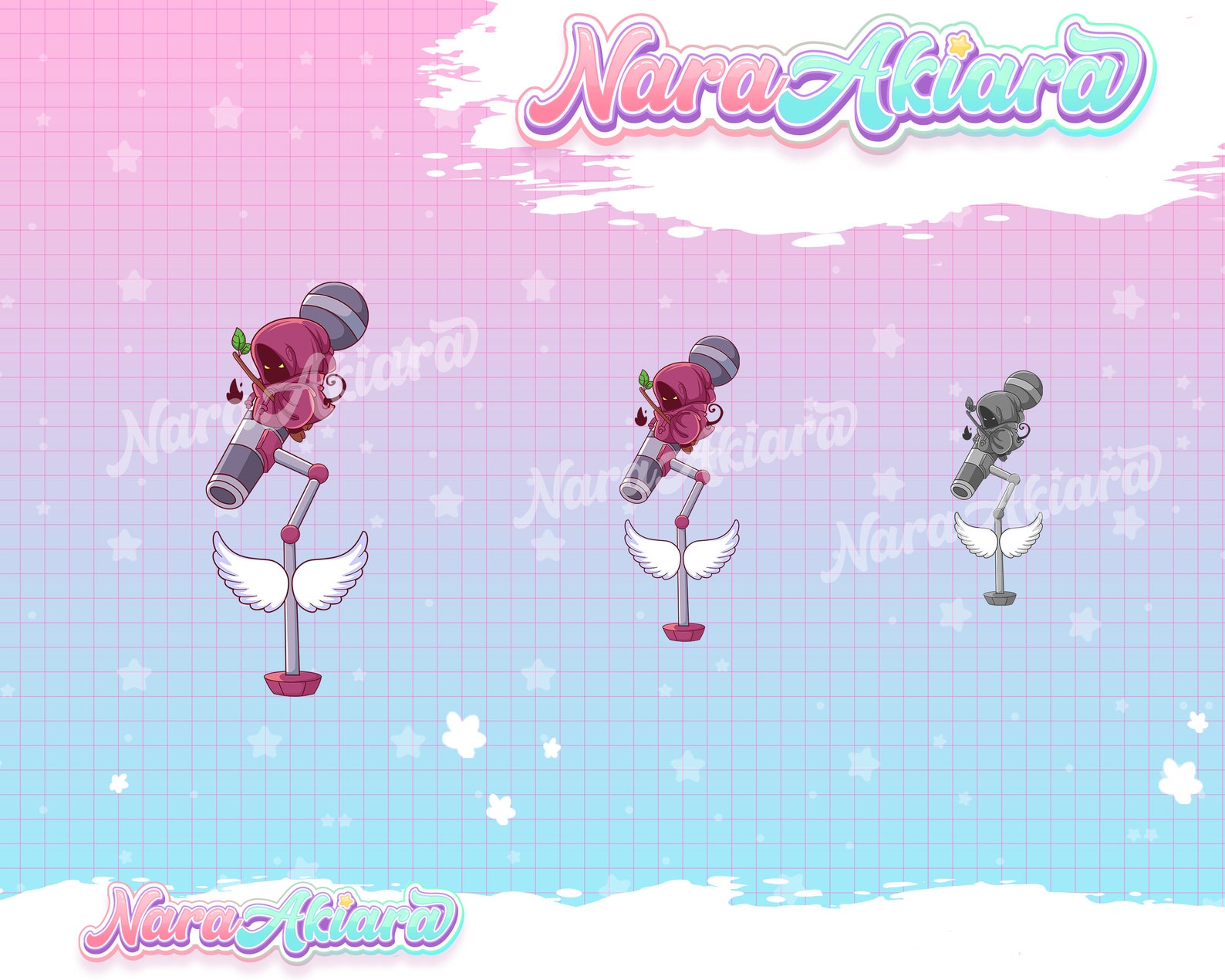 Vtuber Assets Reaper Microphone Live2d Assets Wings Assets Etsy