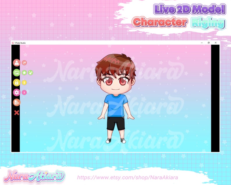 Kawaii Chibi Vtuber Brown Hair Vtuber Boy Vtuber Model Etsy Australia