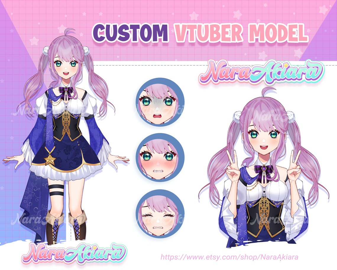 Premade Vtuber Vtuber Commission Vtuber Model and Rigging Etsy