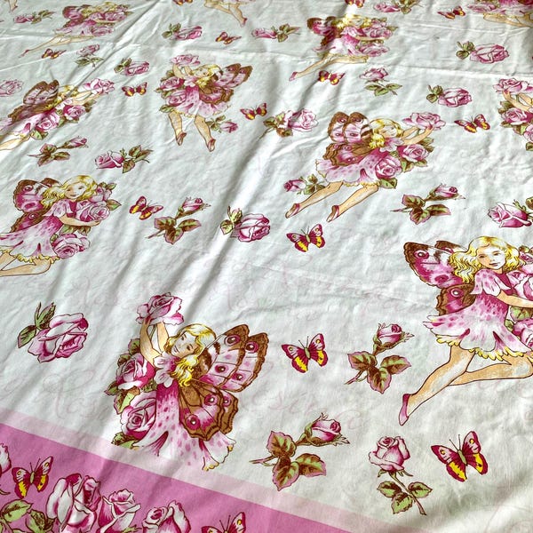 Vintage Shirley Barber Fairy Large Doona Cover or Craft Fabric