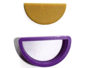 Semicircle, half circle, minimalist geometric shape, half moon, polymer clay cutter | diy clay tools and accessories for handmade jewelry