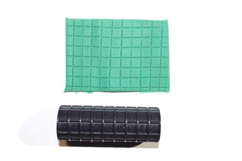 Graph paper shaped texture roller / embosser  | diy tools and accessories for clay, tabletop buildings, castles, XPS-foam, polystyrene foam