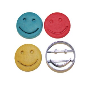 Emoji Happy Face Polymer Clay Cutter & Embosser: Jewelry DIY Tool