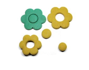 Six petaled flower 3 polymer clay cutter / floral shape / botanical shape / daisy  | diy clay tools and accessories for handmade jewelry
