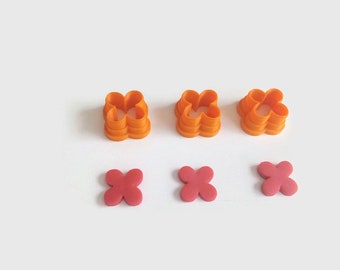 Four petaled flower 4 polymer clay cutter | diy clay tools and accessories for handmade jewelry