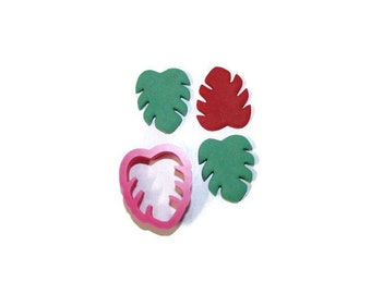 Monstera leaf polymer clay shape cutter | diy clay tools and accessories for handmade jewelry