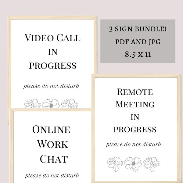 Cute Meeting in Progress Sign Printable Etsy