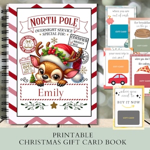 Printable Christmas Gift Card Book, Personalized Christmas Gift For Kids, Christmas Gift For Teen, Gift Card Holder, Teacher Gift Card Book