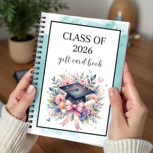 Libro de tarjetas de regalo de graduación, regalo de graduación universitaria para hija, graduación de secundaria, promoción de 2026, álbum de tarjetas de regalo imagen 1