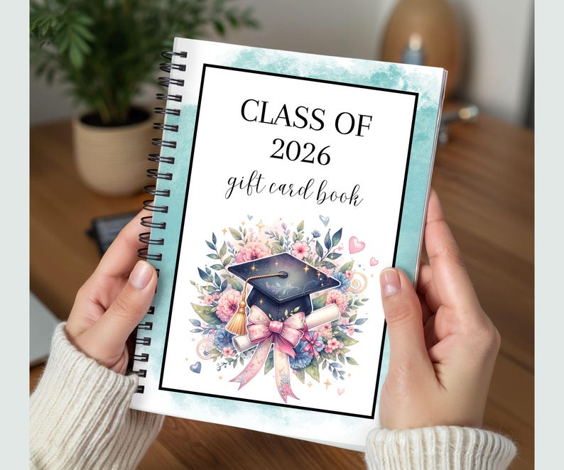 Libro de tarjetas de regalo de graduación, regalo de graduación universitaria para hija, graduación de secundaria, promoción de 2026, álbum de tarjetas de regalo imagen 1