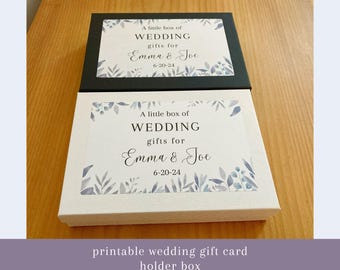 Wedding Gift Card Holder, Printable Wedding Gift Card Box, Bridal Shower Gift Card Book, Wedding Money Holder, Newlywed Gift Card Book