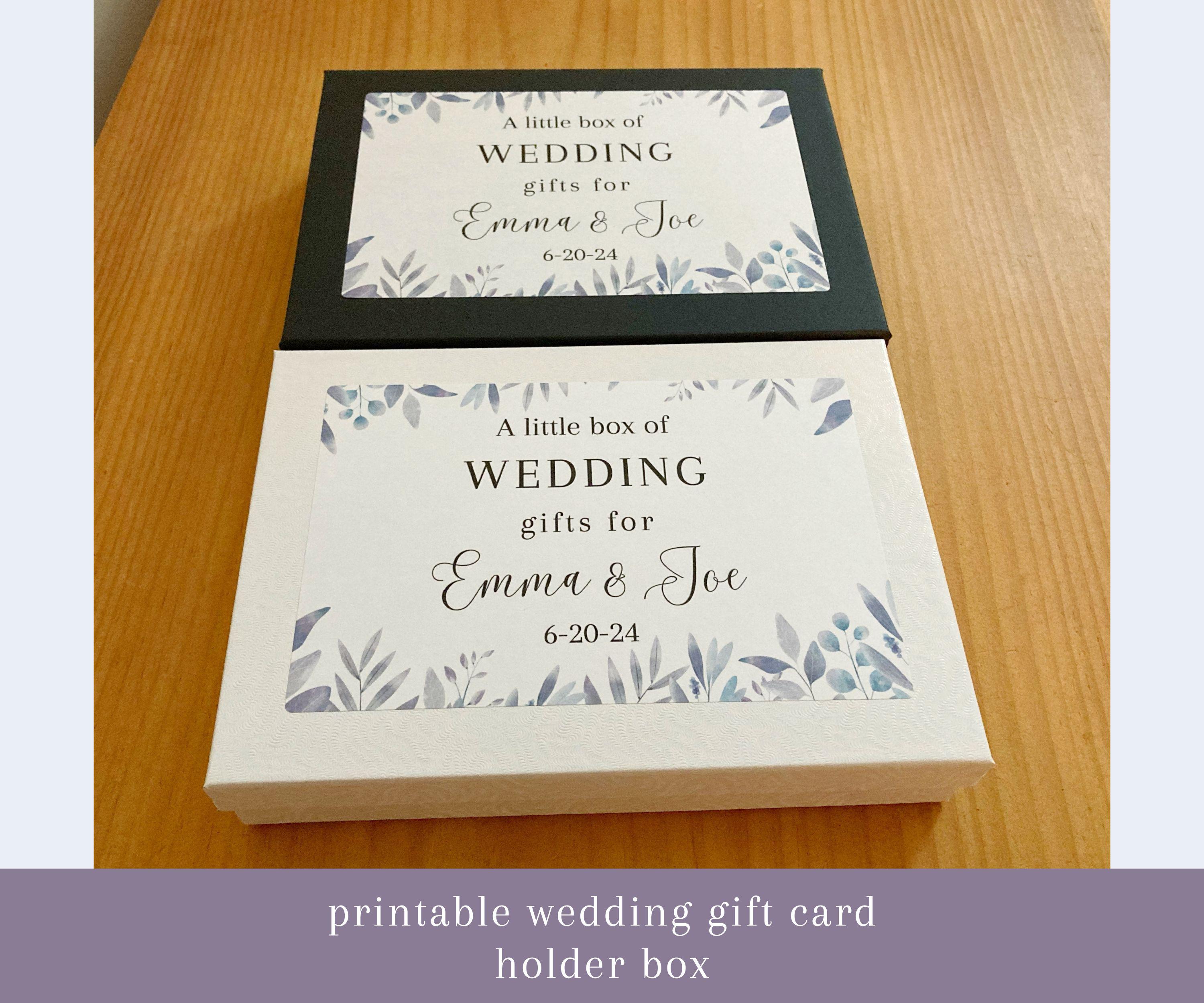 Wedding Gift Card Holder, Printable Wedding Gift Card Box, Bridal Shower Gift Card Book, Wedding Open When, Newlywed Gift Card Book
