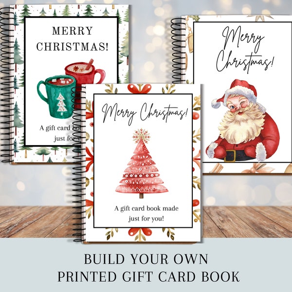Printed Christmas Gift Card Book, Christmas Gift For Teen, Gift For Teenage Boy, Gift For Kids, For Adult Children, Gift Card Photo Album