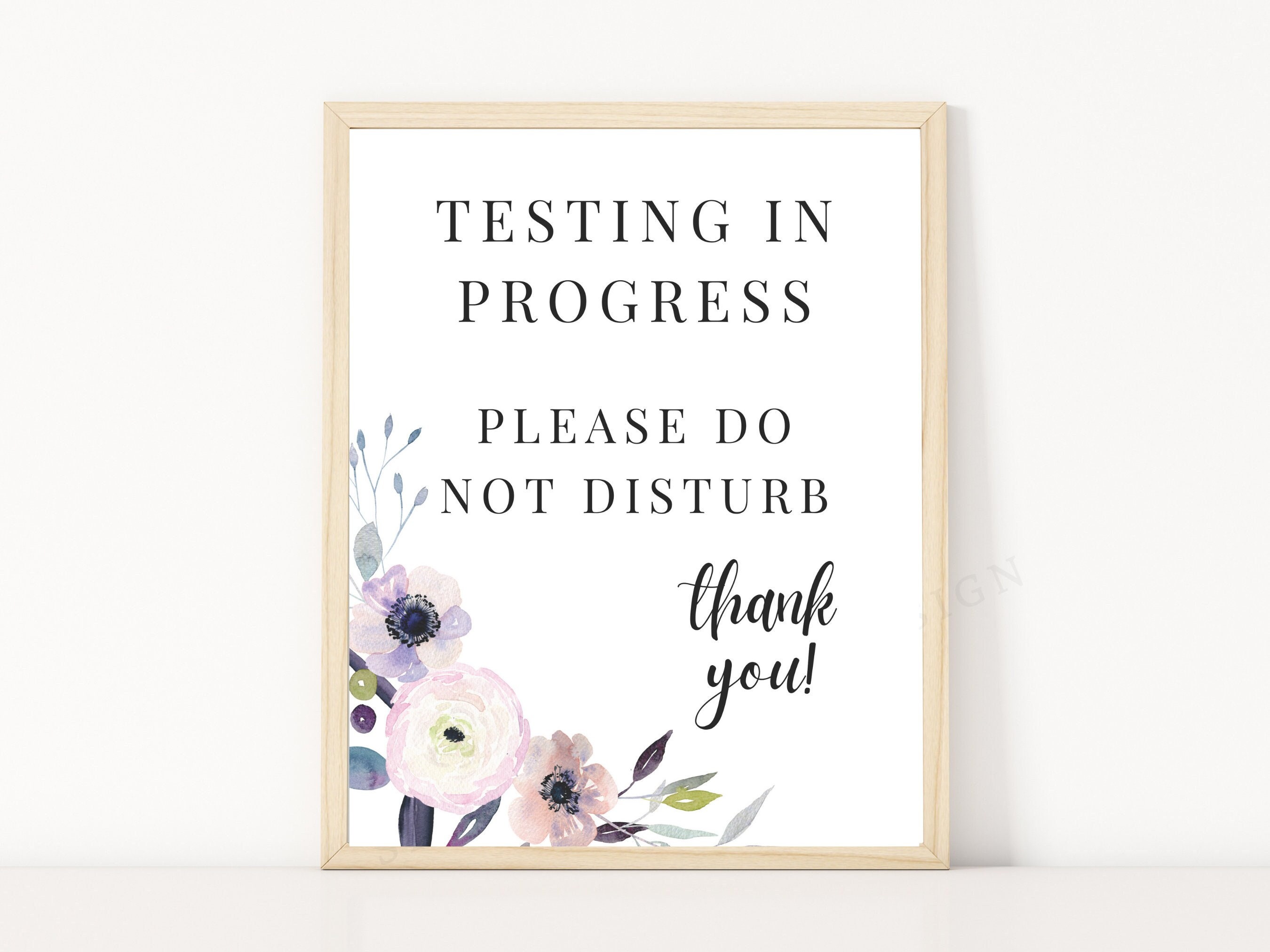 Testing In Progress Sign Printable Classroom Door Sign Etsy