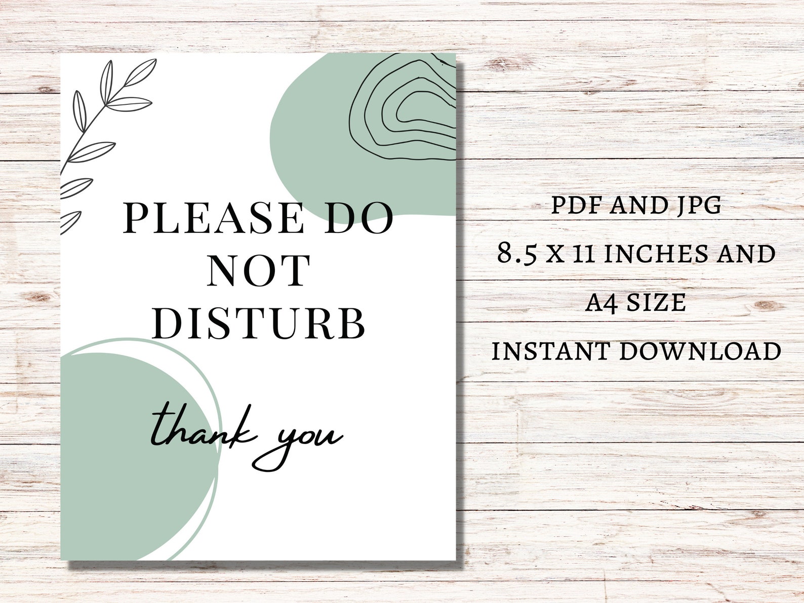 Do Not Disturb Sign for Office Door, Please Do Not Disturb Sign