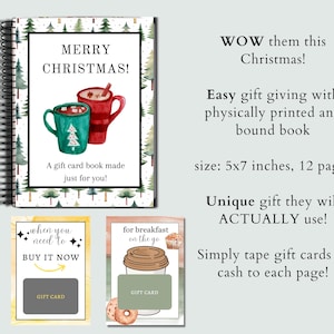 Christmas Gift Card Book, Gift For College Student, Christmas Gift For Teen, Gift For Teenage Boy, Gift Card Photo Album, Gift Card Holder zdjęcie 5