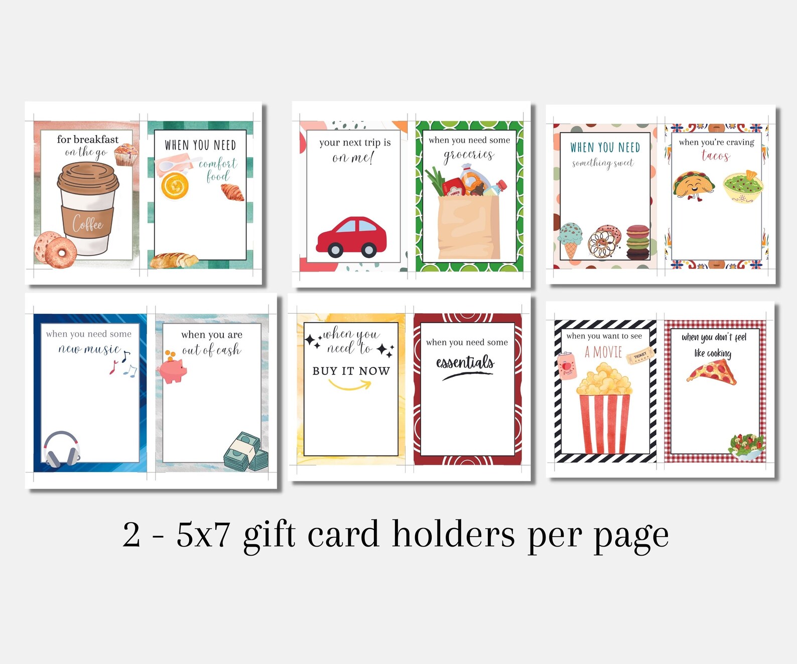 Merry Christmas Giftcard Book, 2 Pieces Gift Card Book Christmas