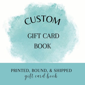 Custom Printed Gift Card Book, Gift For College Student, Birthday Gift For Teenager, Teen Gift Card Book, Gift For Daughter