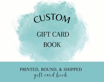 Custom Printed Gift Card Book, Gift For College Student, Birthday Gift For Teenager, Teen Gift Card Book, Gift For Daughter