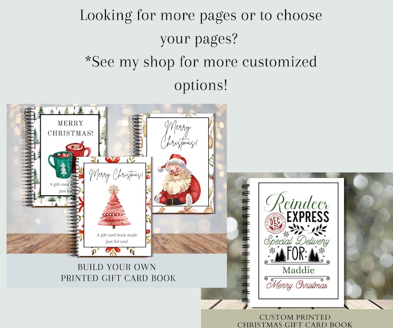 Christmas Gift Card Book, Gift For College Student, Christmas Gift For Teen, Gift For Teenage Boy, Gift Card Photo Album, Gift Card Holder zdjęcie 8