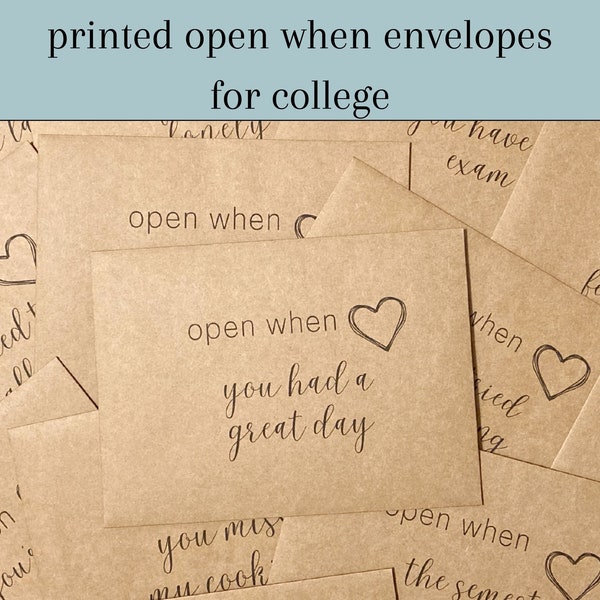 Open when envelopes for a boy etsy